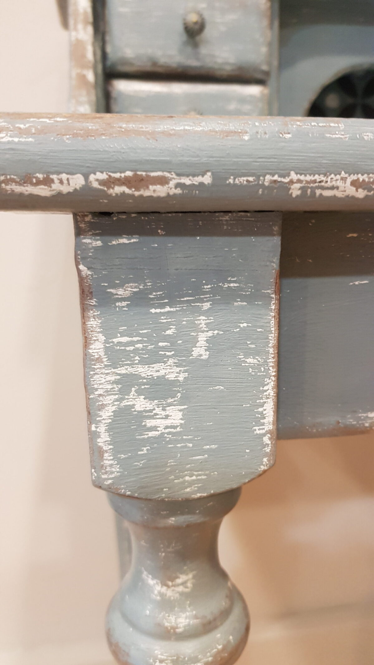 Escritorio tocador vintage azul shabby chic restaurado