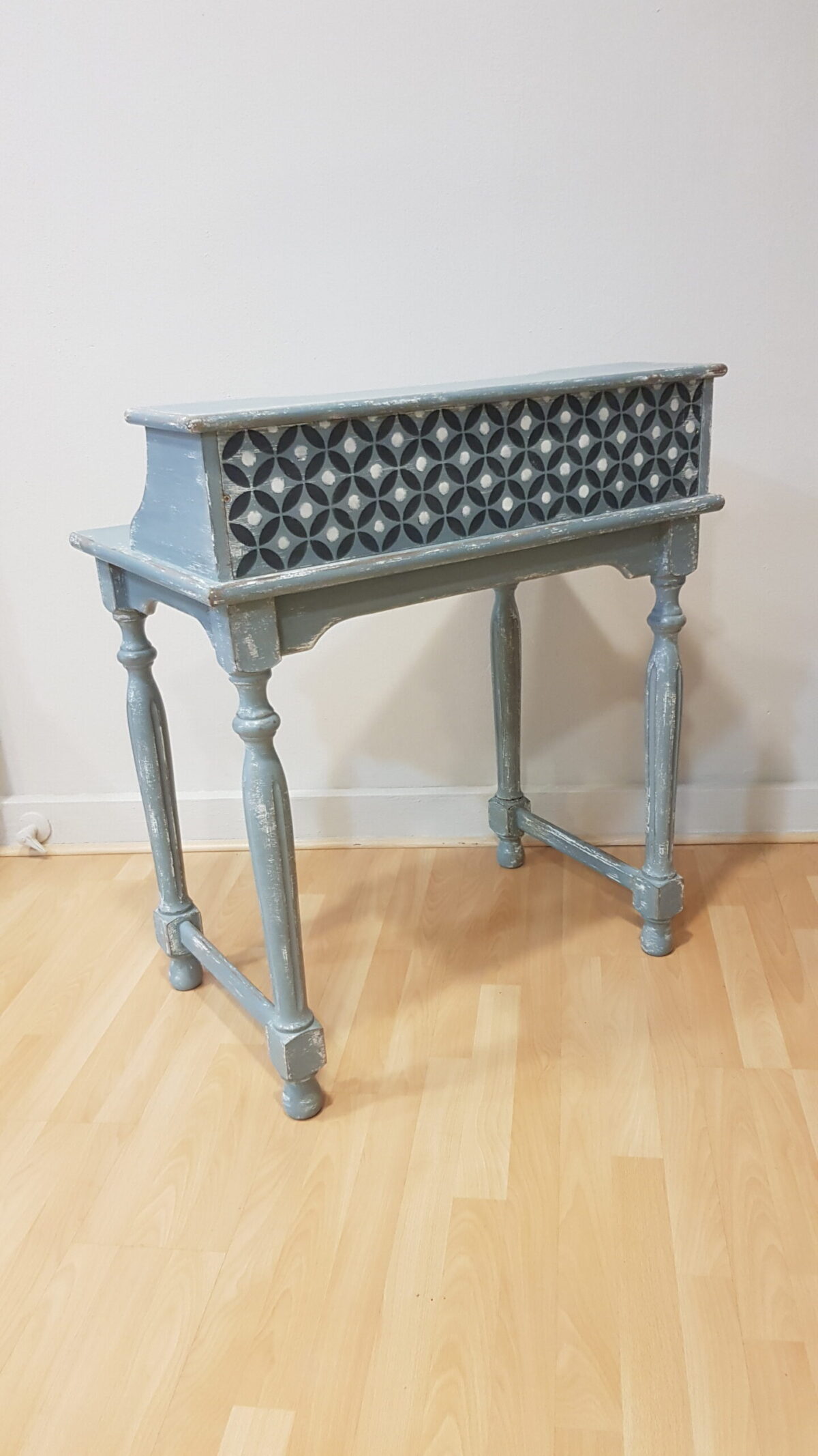 Escritorio tocador vintage azul shabby chic restaurado