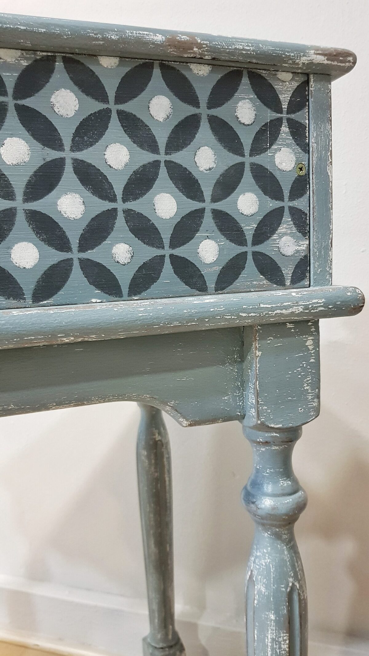 Escritorio tocador vintage azul shabby chic restaurado