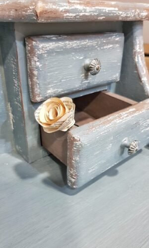 Escritorio tocador vintage azul shabby chic Escritorio tocador vintage azul shabby chic restaurado